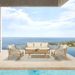 Cypress - Outdoor Patio Coffee Table - Blonde Eucalyptus