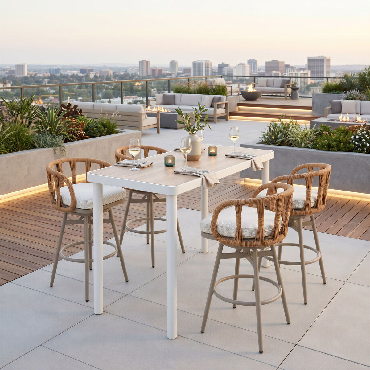 Dimira - Bar Table - Natural / Beige