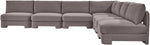 Hammond - Velvet Performance Fabric Upholstered 7 Piece Armless Sectional