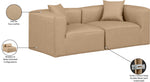 Cube - Modular 2 Piece Sofa - Tan
