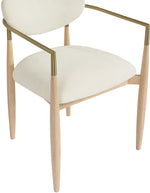 Riccio - Fabric Dining Arm Chair (Set of 2) - Natural Frame