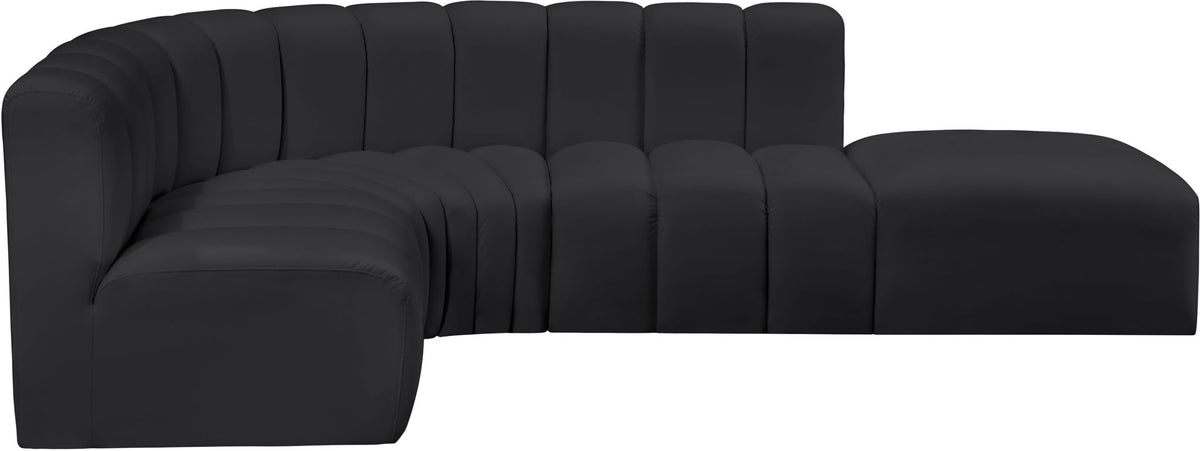 Arc - Faux Leather 5 Piece Corner Modular Sofa