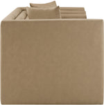 Everett - Vegan Leather 67" Upholstered Loveseat - Tan