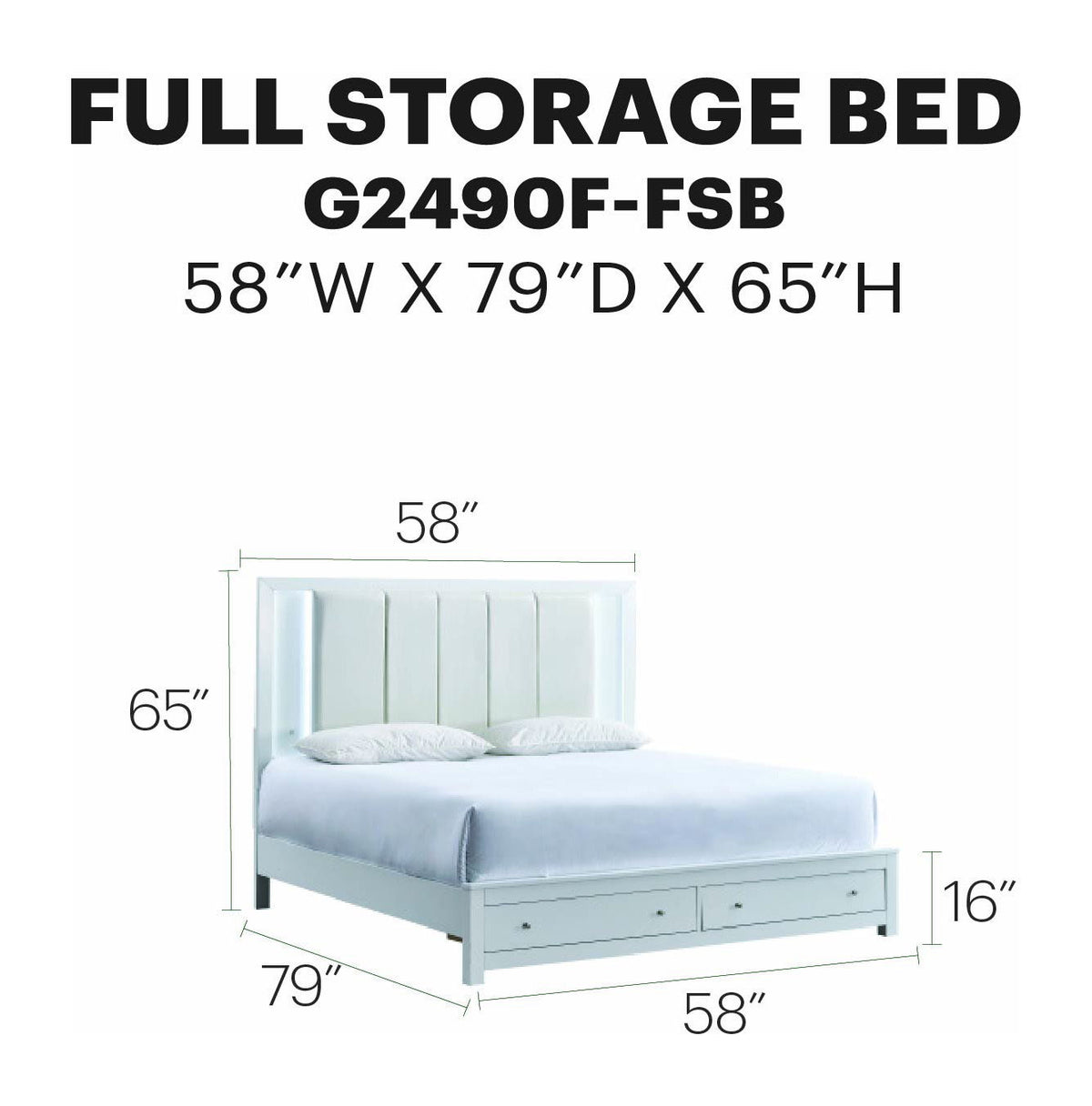Glory Furniture - Burlington - Storage Bed