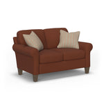Moxy - Fabric Loveseat, Curved Sock Arms