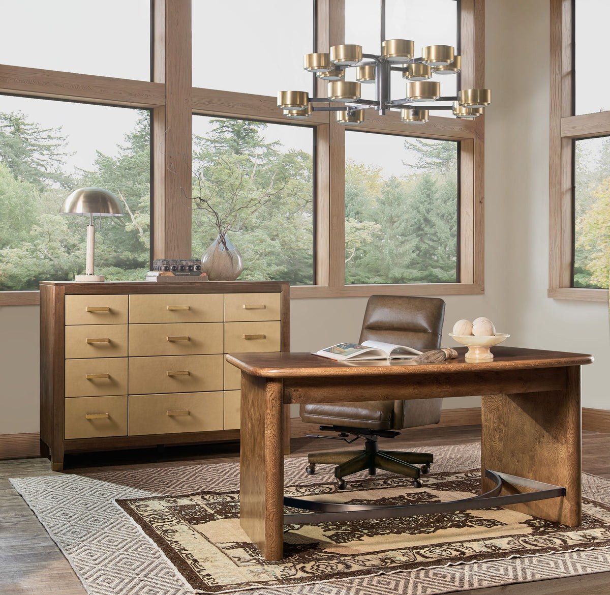 Melange - Romano Writing Desk - Light Brown