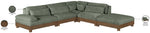 Turin - Chenille Fabric Upholstered Modular Sectional - Green