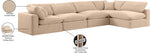 Comfy - 5 Piece Velvet Modular Sectional