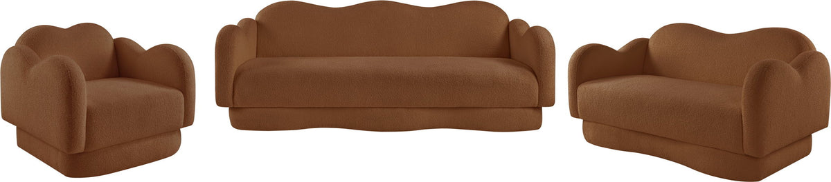 Bloom - Teddy Fabric Chair - Saddle