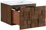 Leonardo - Engineered Stone And Solid Wood 24" Wall Mounted Bathroom Vanity