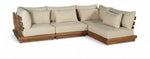 Mirella - 4 Piece Water Resistant Fabric Outdoor Patio Modular Sectional