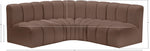 Arc - Faux Leather 4 Piece Corner Modular Sofa