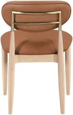 Riccio - Faux Leather Dining Side Chair (Set of 2) - Natural Frame