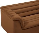 Cascade - Velvet Loveseat - Saddle