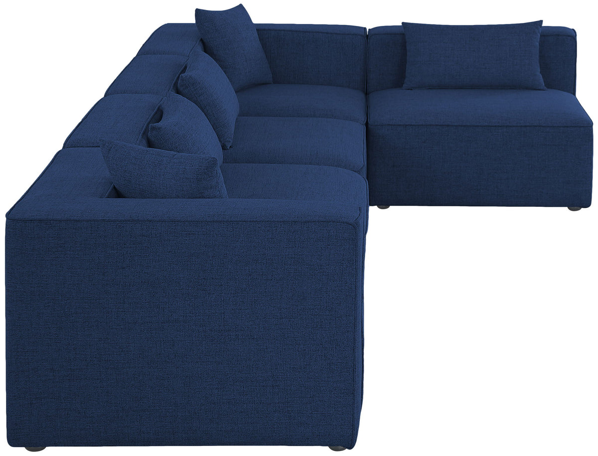 Cube - Linen 5 Piece Modular Sectional