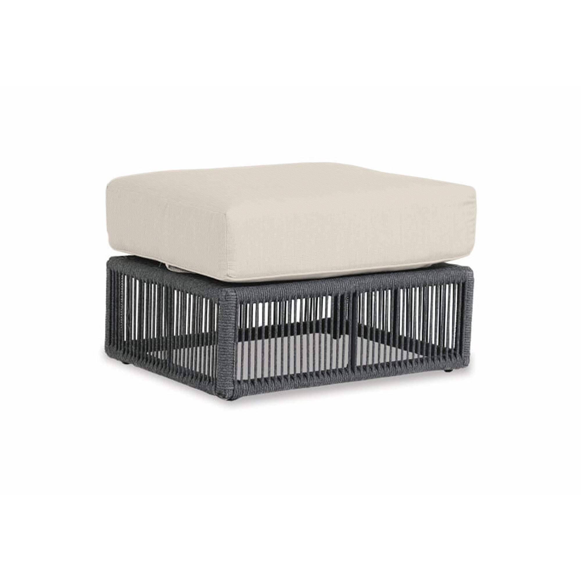 Milano - Ottoman, With Self Welt - Echo Ash / Dark Gray