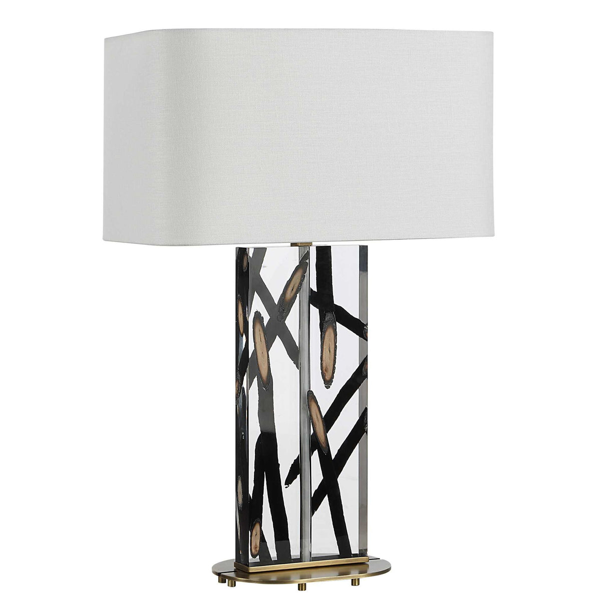 Stick With It - Table Lamp - Black / White