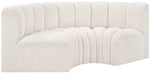 Arc - Boucle Fabric 3 Piece Modular U-Shaped Sofa
