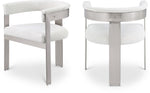 Romeo - Boucle Dining Chair With Silver Base (Set of 2)