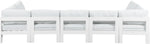 Nizuc - Outdoor Patio 7 Piece Modular Sectional With White Frame