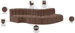 Arc - Faux Leather 5 Piece Modular Sofa