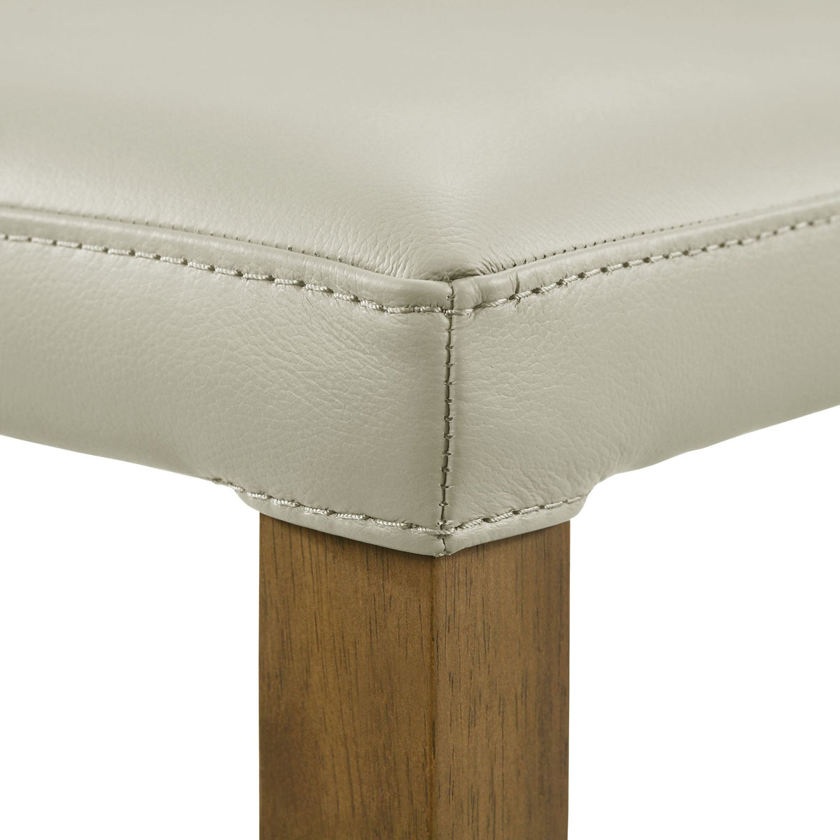 Elyza - Full Back Top Grain Leather Upholstered Wood Dining Chairs (Set of 2)