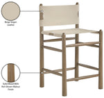 Santos - Upholstered Counter Stool With Stained Brown Base