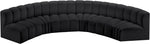 Arc - Faux Leather 6 Piece U-Shaped Modular Sofa