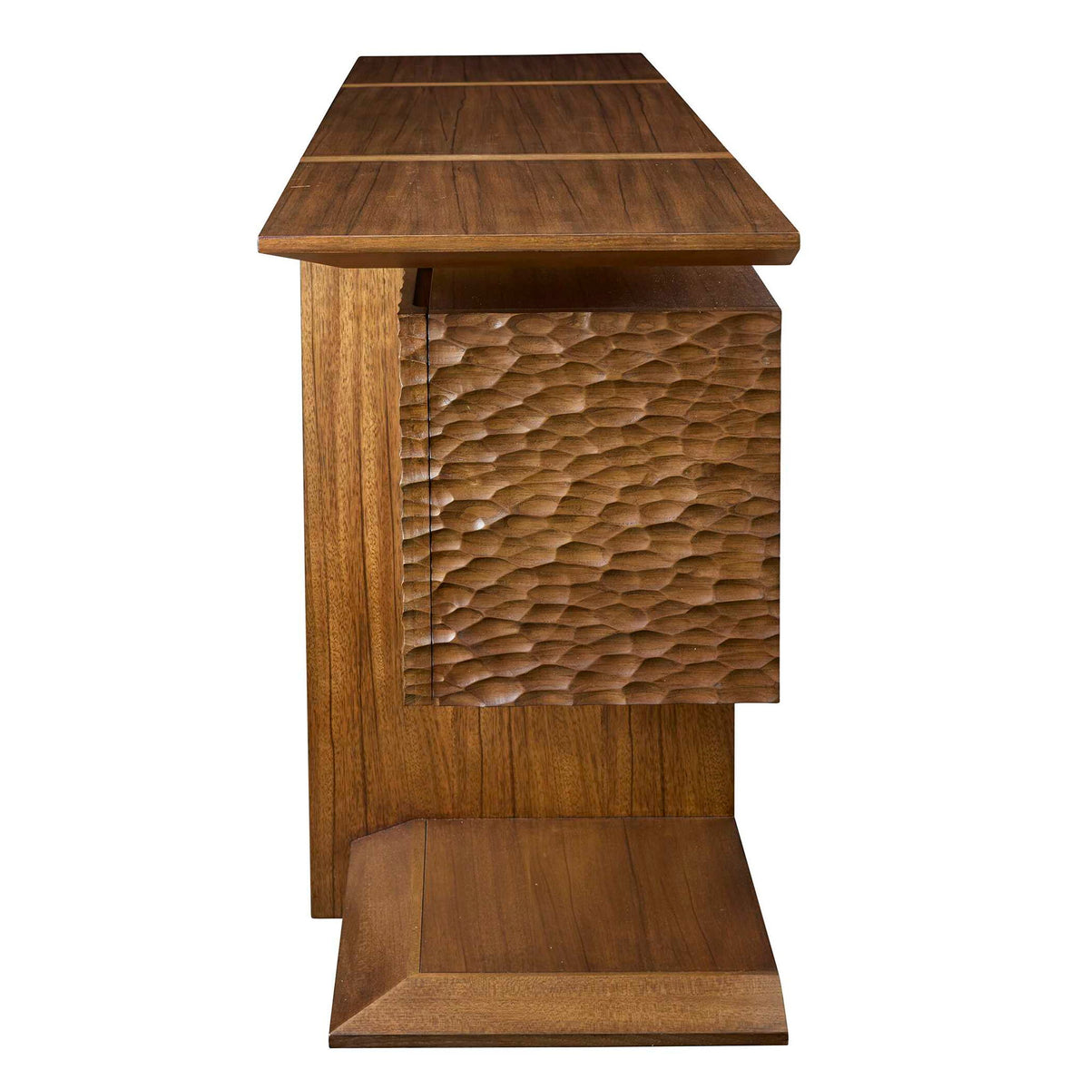 Hewned Joist - 4 Door Cabinet - Dark Brown