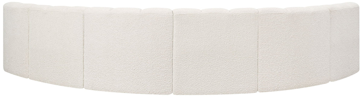 Arc - Boucle Fabric 6 Piece U-Shaped Modular Sofa