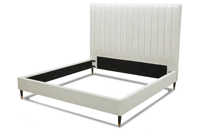 Hemlock - Contemporary White Fabric EK Bed by VIG Furniture - View 1
