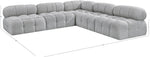 Ames - 5 Piece Fabric Modular Corner Sectional