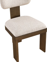 Timbra - Linen Textured Fabric Upholstered Dining Chair (Set of 2) - Walnut Base
