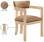 Lavrin - Vegan Leather Dining Arm Chair (Set of 2) - Natural Base
