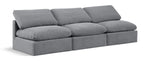 Indulge - Velvet 3 Seat Modular Armless Sofa