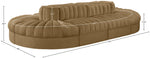 Rummi - Oval Velvet Performance Fabric Upholstered 8 Piece Modular Sectional