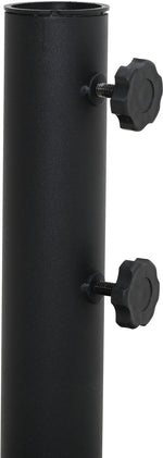Fiji - Aluminum Patio Umbrella With Round Black And White Base