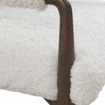 Austell - Shearling Dining Chair - Brown / White