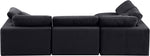 Comfy - 4 Piece Velvet Modular Armless Sectional