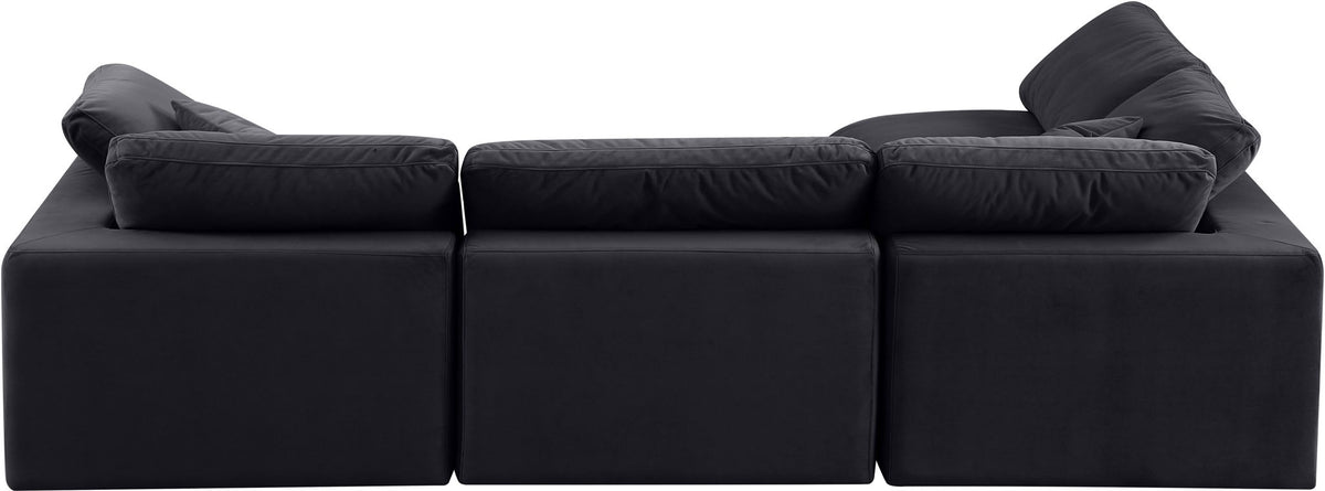 Comfy - 4 Piece Velvet Modular Armless Sectional