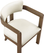 Lavrin - Vegan Leather Upholstered Dining Arm Chair (Set of 2) - Walnut Base