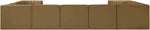 Rummi - Velvet Performance Fabric Upholstered 9 Piece Modular Sectional