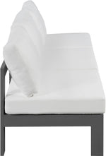 Nizuc - Outdoor Patio 3 Seat Armless Modular Sofa With Gray Frame