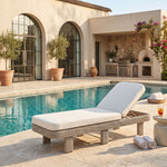 Sandbay - Olefin Water Resistant Fabric And Wicker Outdoor Patio Lounge Chair