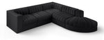 Rummi - Velvet Performance Fabric Upholstered 5 Piece Modular Sectional
