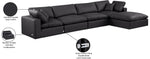 Comfy - 5 Piece Faux Leather Modular Sectional With Chaise