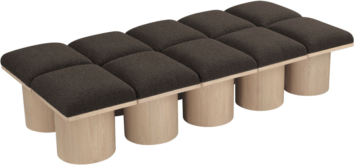 Pavilion - 10 Piece Modular Bench With Natural Base