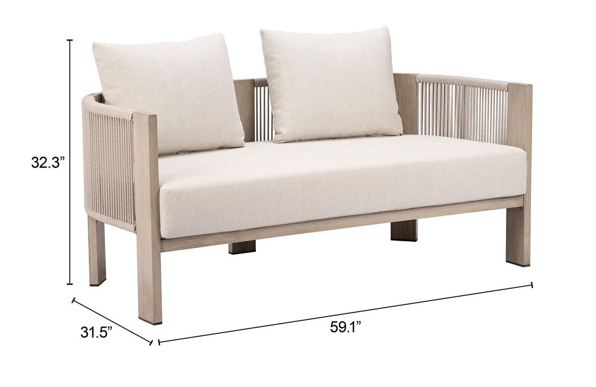 Sunlit Springs - Sofa - Gray / Light Brown