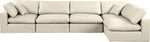 Comfy - 5 Piece Faux Leather Modular Sectional