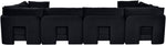 Hammond - Velvet Performance Fabric Upholstered 6 Piece U-Shaped Sectional